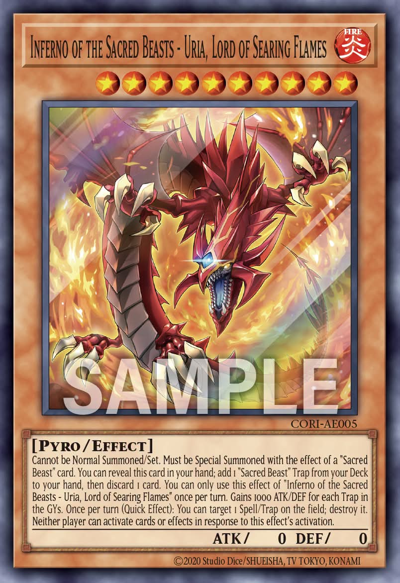CORI-AE005 Inferno of the Sacred Beasts - Uria, Lord of Searing Flames [PSR]