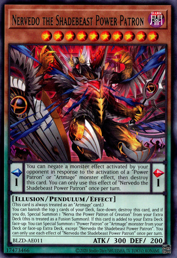 BLZD-AE011 Nervedo the Shadebeast Power Patron [R]